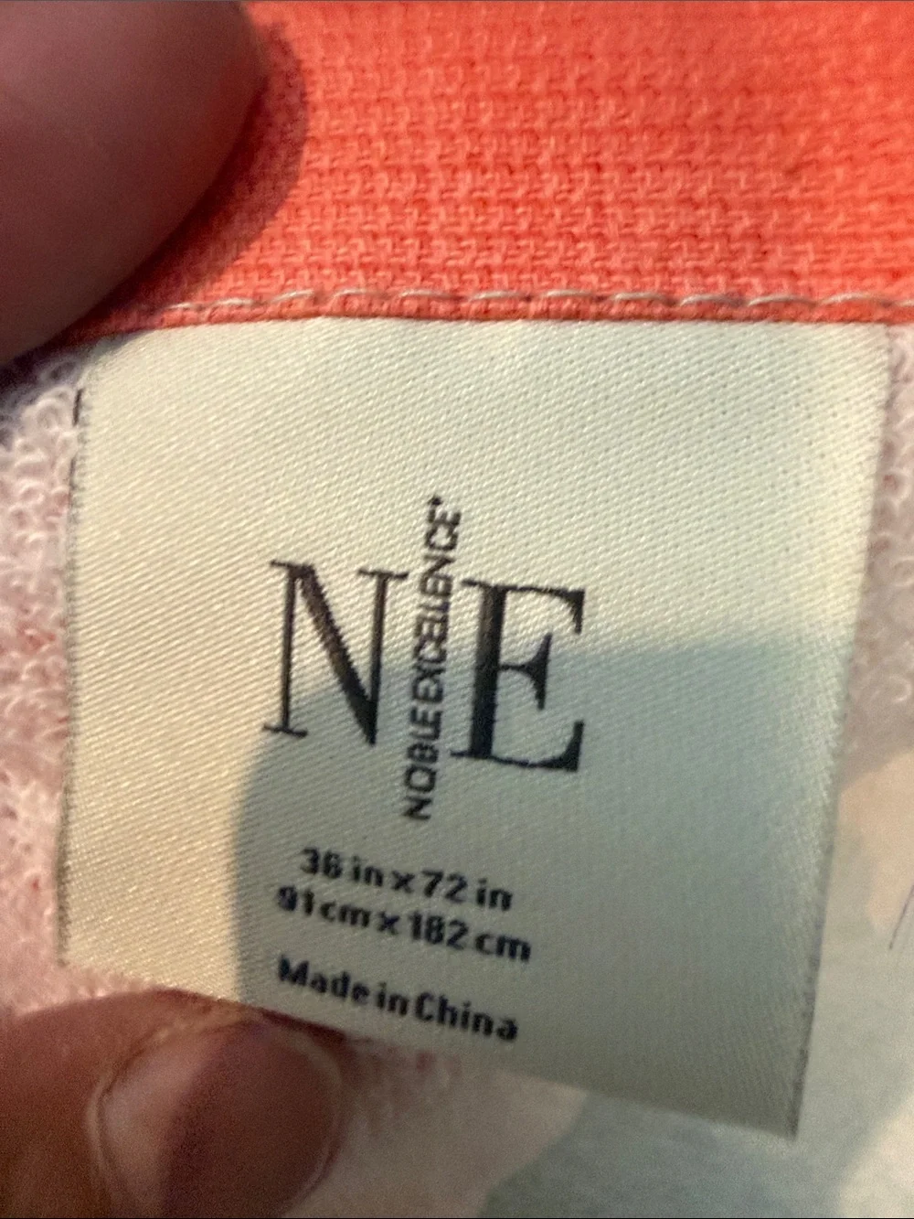 Noble Excellence Beach Towel - Coral Pink Stripes 26x72